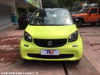 奔驰smart-电光嫩芽绿+电光黑-RG瑞集改色膜南京加盟店出品