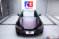 宝马3系-超亚黑幻紫-RG瑞集名车改色贴膜案例