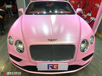 宾利欧陆GTC-电光樱花粉-RG瑞集改色膜浙江永康店出品