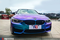宝马320-超亮紫魅蓝-RG瑞集改色膜韶关南雄店出品