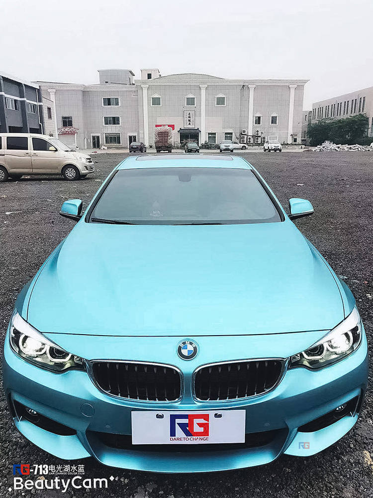 宝马425i车身改色电光湖水蓝案例