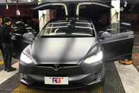 特斯拉model x-电光碳灰-RG瑞集改色膜上海奉贤店出品