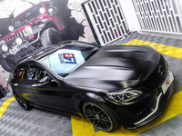 奔驰AMG C63车身改色电光黑 RG瑞集改色膜福建泉州加盟店出品