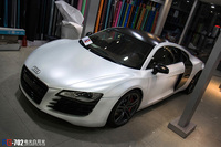 奥迪R8 V10-电光白-英国RG瑞集汽车改色膜中国代理广州总部出品