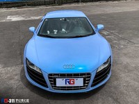 奥迪R8-梦幻青幻蓝-RG瑞集名车改色浙江永康加盟
