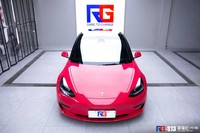 特斯拉model 3-水晶草莓红PET-rg瑞集名车改色贴膜