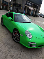 保时捷911-电光苹果绿-RG瑞集改色膜韶关南雄加盟店出品