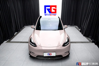 特斯拉modelY-PET镜空粉-RG瑞集名车改色贴膜
