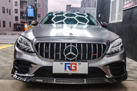 奔驰AMG C63S-电光碳灰-RG瑞集改色膜广东汕尾加盟店出品