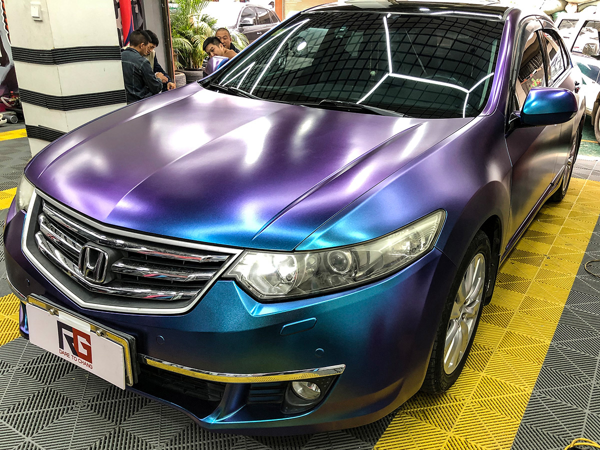 本田铂睿车身改色电光紫魅蓝 rg瑞集改色膜云南玉溪加盟店出品