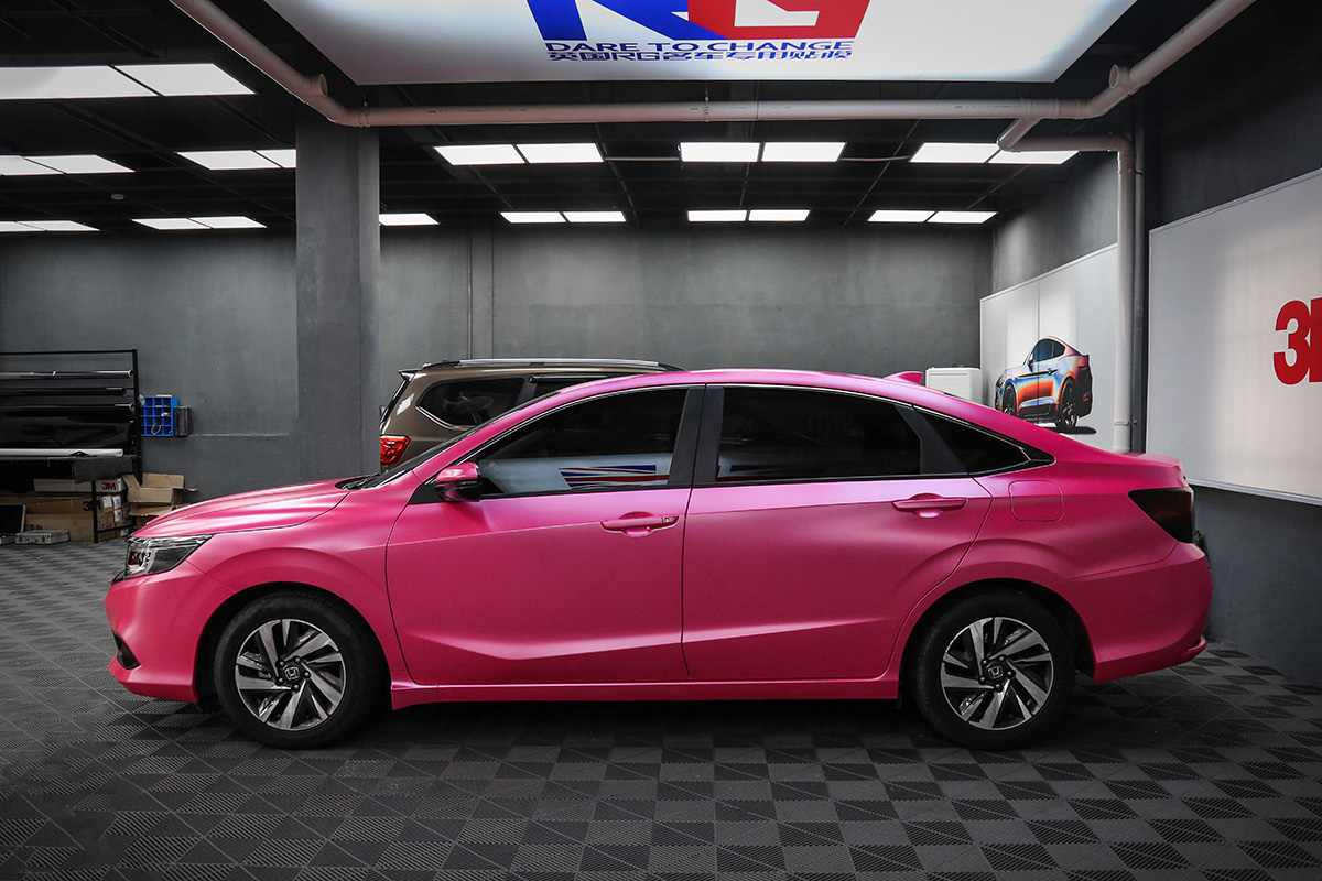 本田凌派车身改色电光粉 rg瑞集改色膜广州总店出品