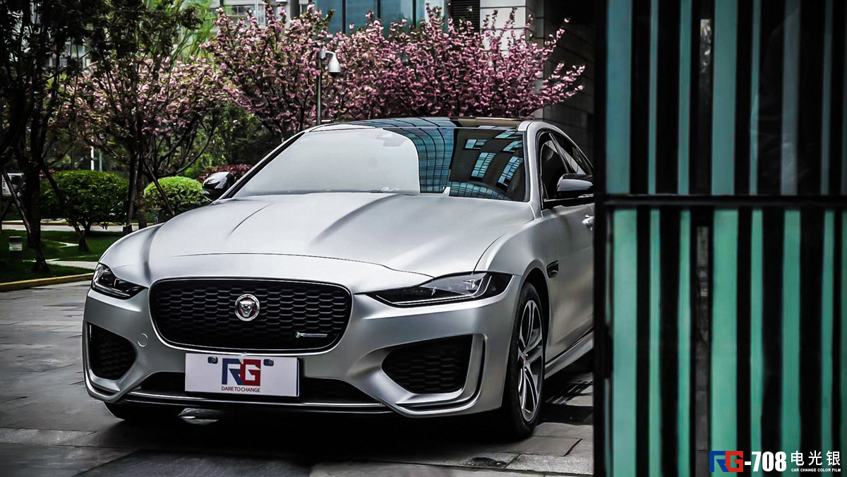 捷豹xel车身改色电光银rg瑞集改色膜南京漆车人