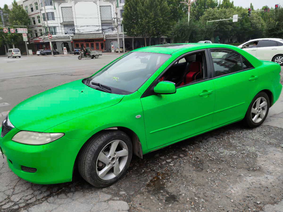 马自达车身改色电光苹果绿rg瑞集改色膜河北沧州加盟店出品