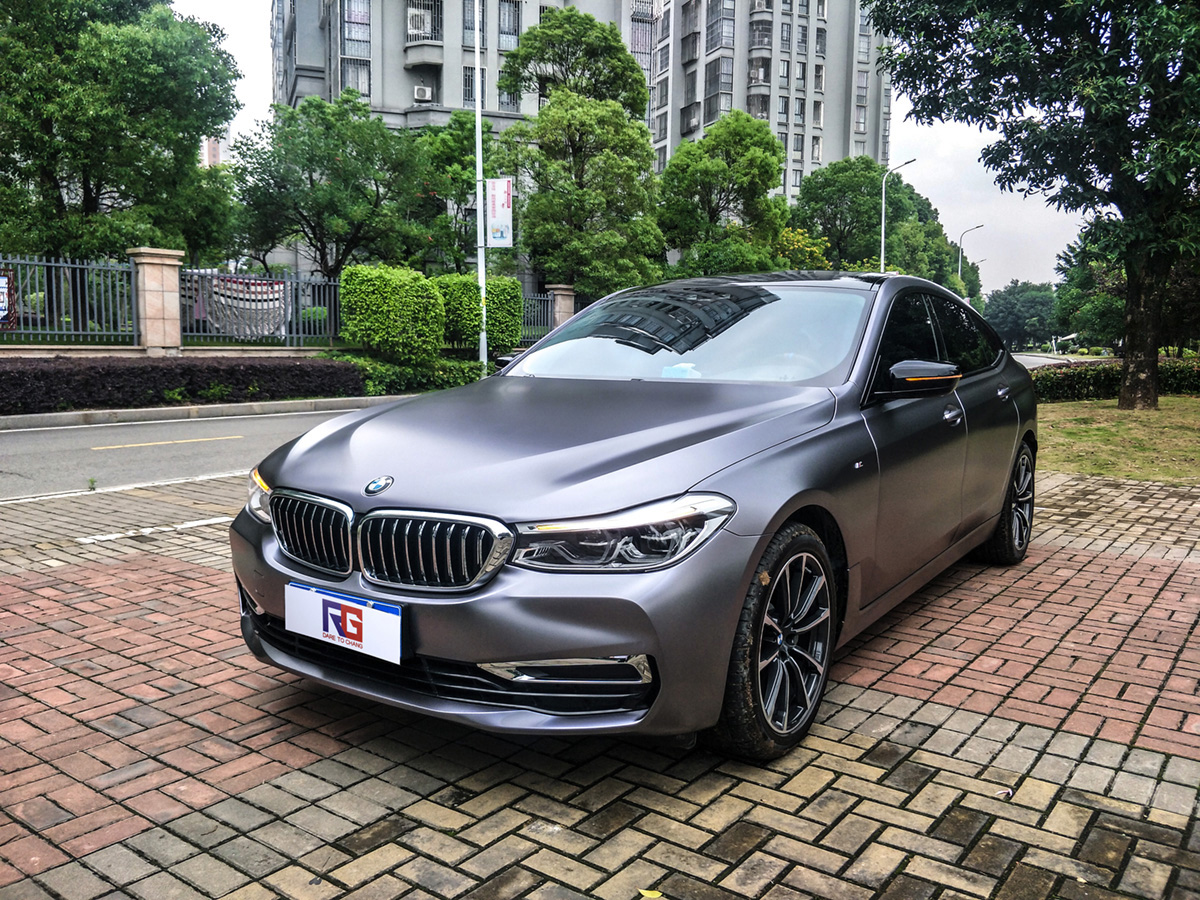 宝马gt6车身改色电光碳灰rg瑞集改色膜福建福州加盟店出品