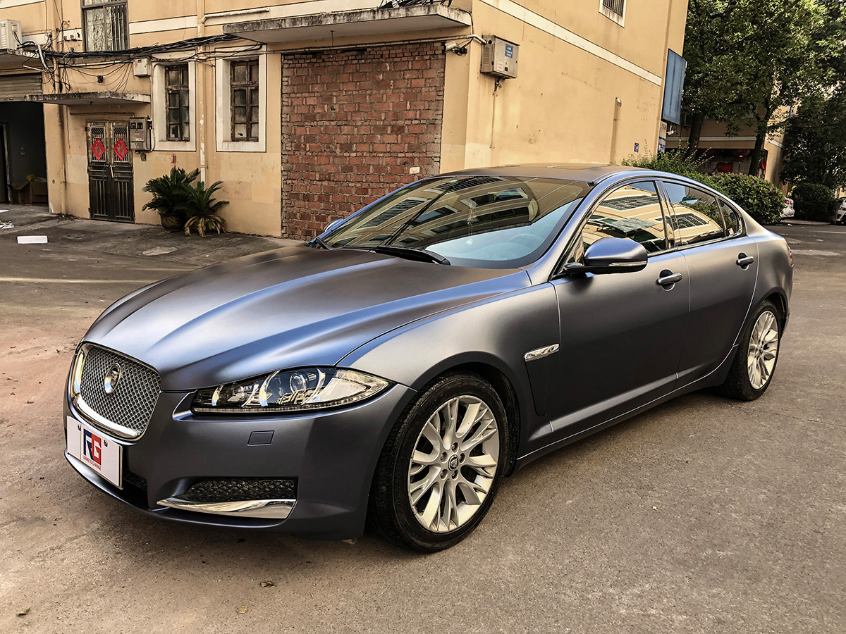 捷豹xf车身改色电光风暴灰 rg瑞集改色膜浙江永康加盟店出品