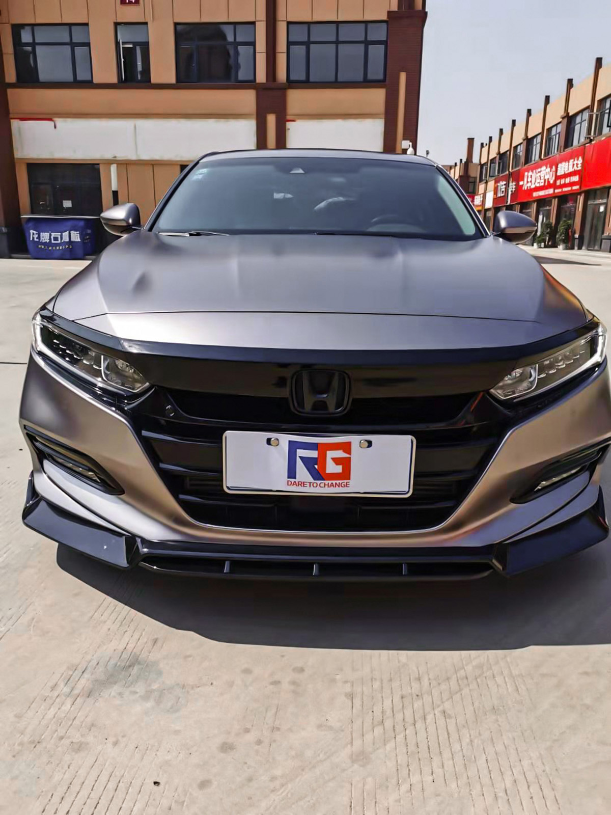 本田雅阁车身改色电光战斗灰 rg瑞集改色膜河南南阳加盟店出品