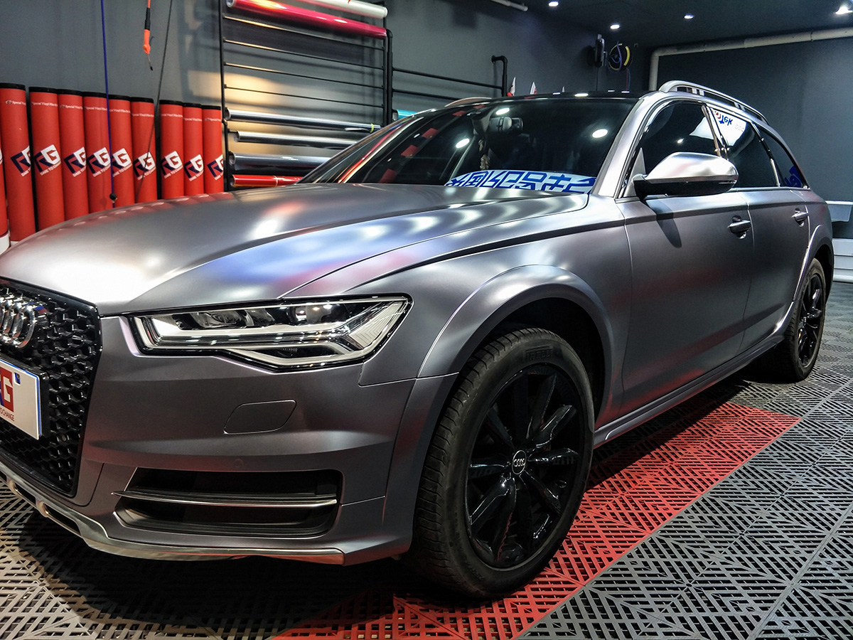 下面请欣赏奥迪a6改色贴膜效果完美始于每一细节 精彩源于无限创意