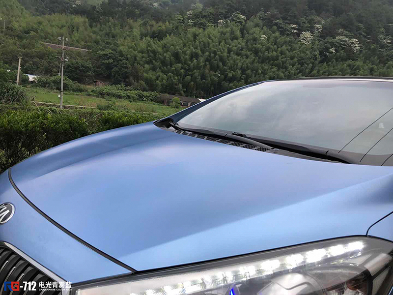 起亚k3车身改色电光青雾蓝rg瑞集改色膜福建龙岩店出品
