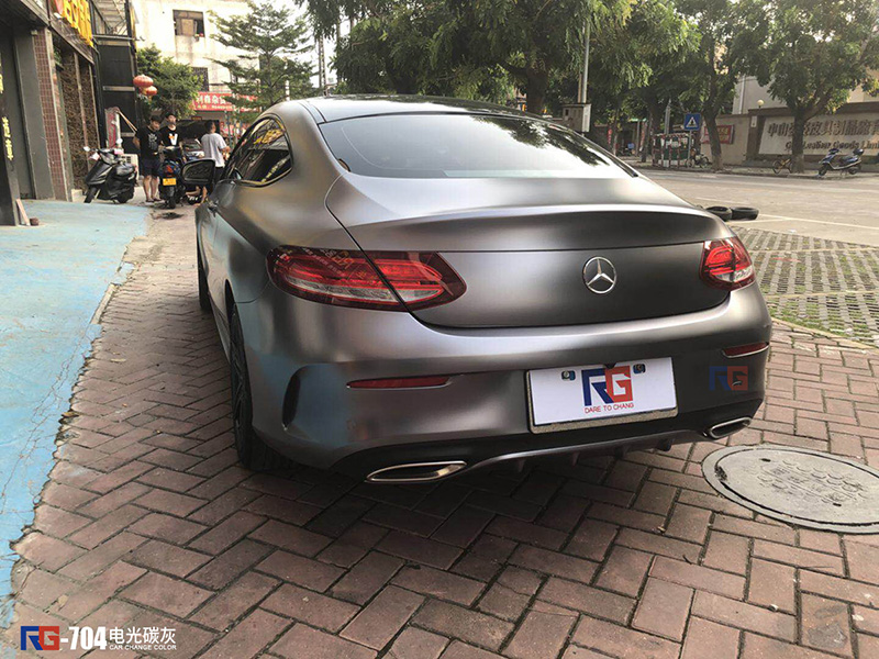 奔馳c200車身改色貼膜,奔馳汽車車身改色貼膜,英國rg瑞集汽車車身改色