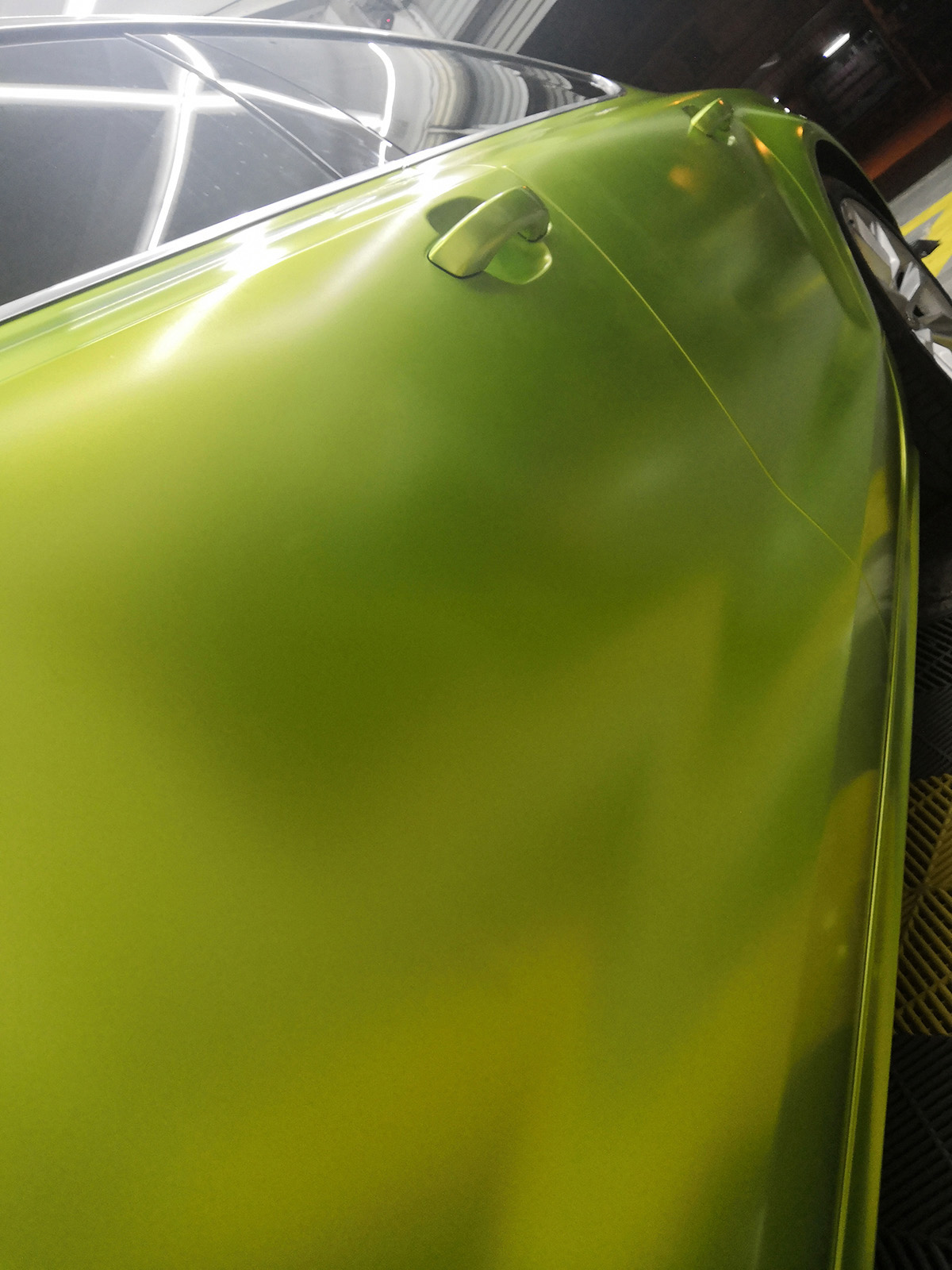 奥迪rs7车身改色电光荧光绿 rg瑞集改色膜福建泉州加盟店出品
