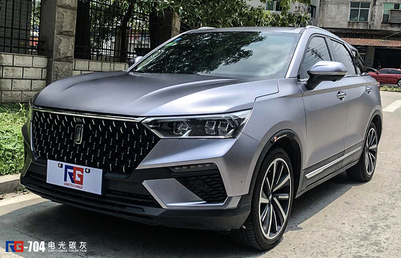 膜电光系列电光碳灰,下面请欣赏奔腾t77改色贴膜效果完美始于每一细节