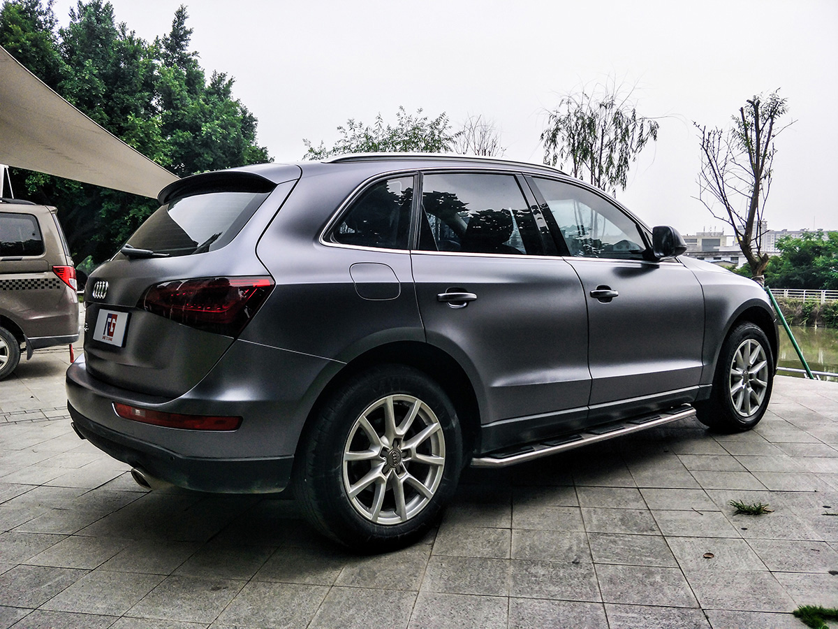 奥迪q5车身改色电光深邃灰rg瑞集改色膜福建福州加盟店出品