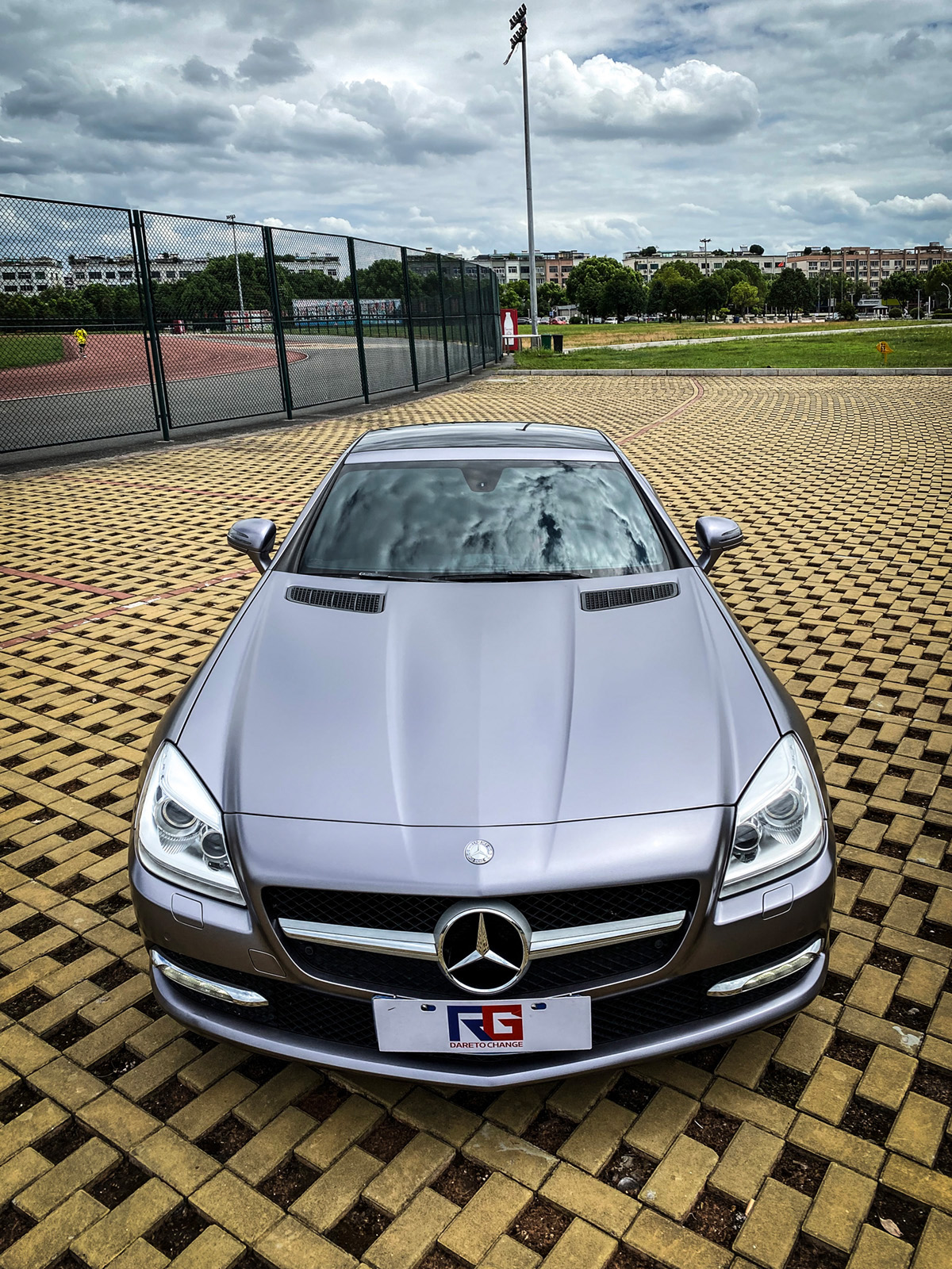 奔驰slk200-电光碳灰-rg瑞集改色膜浙江永康加盟店出品