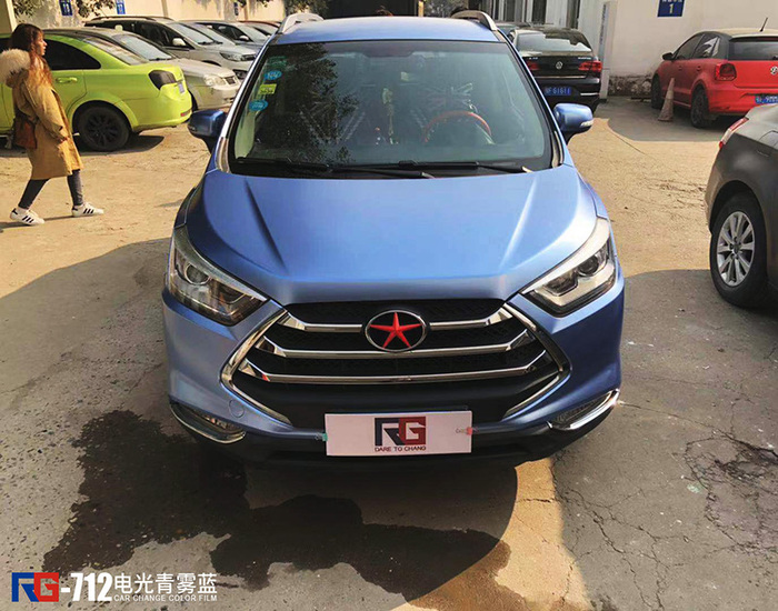 江淮瑞风s3-电光青雾蓝-英国rg瑞集汽车改色膜湖北襄阳加盟店出品