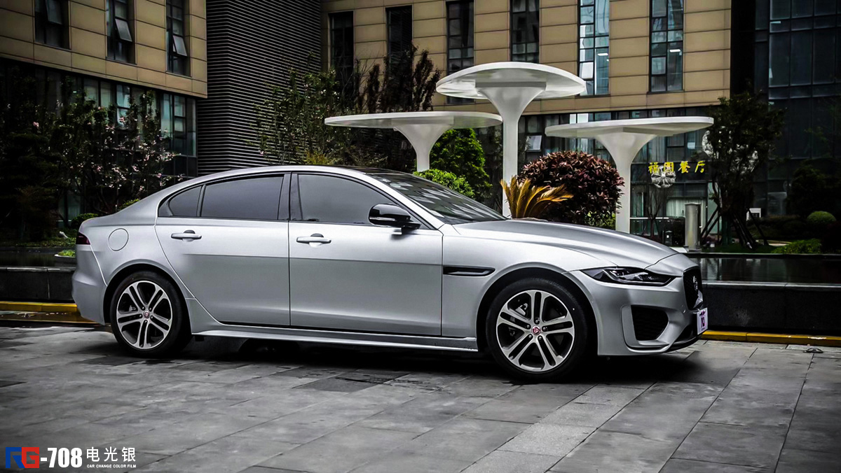 电光银,下面请欣赏捷豹xel改色贴膜效果完美始于每一细节 精彩源于