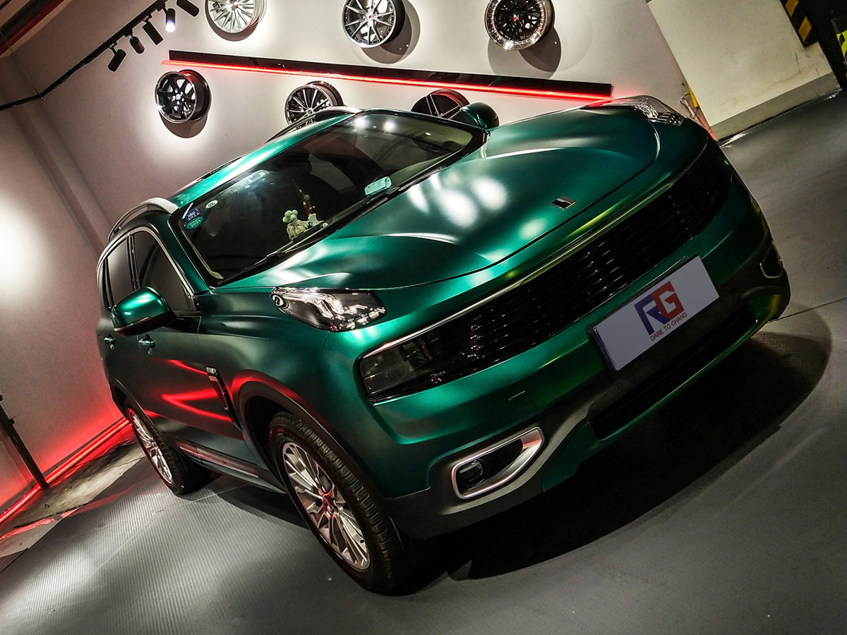 领克01车身改色电光祖母绿 rg瑞集改色膜陕西西安加盟店出品