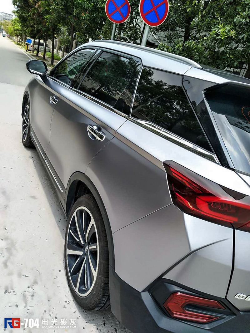 奔腾t77车身改色电光碳灰 rg瑞集改色膜福建泉州店出品