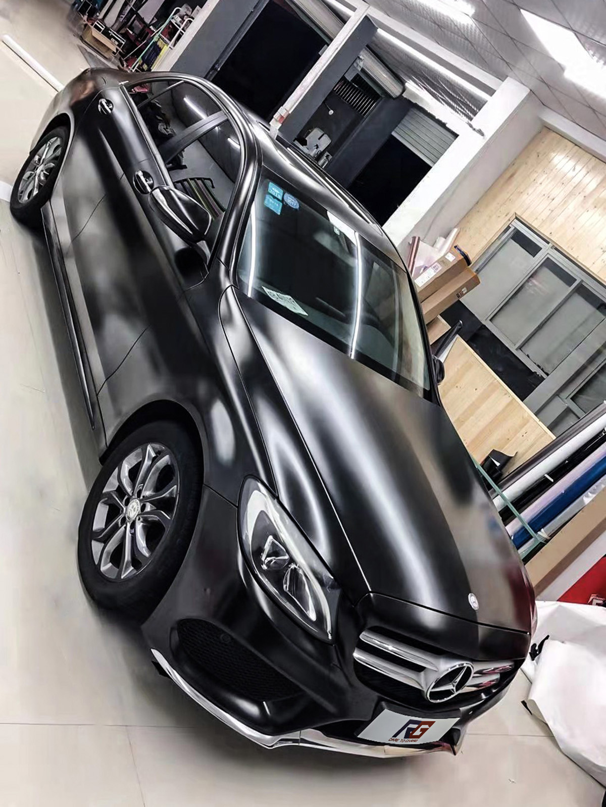 奔驰c180-电光黑-rg瑞集改色膜宁波江北加盟店出品 - rg瑞集名车改色