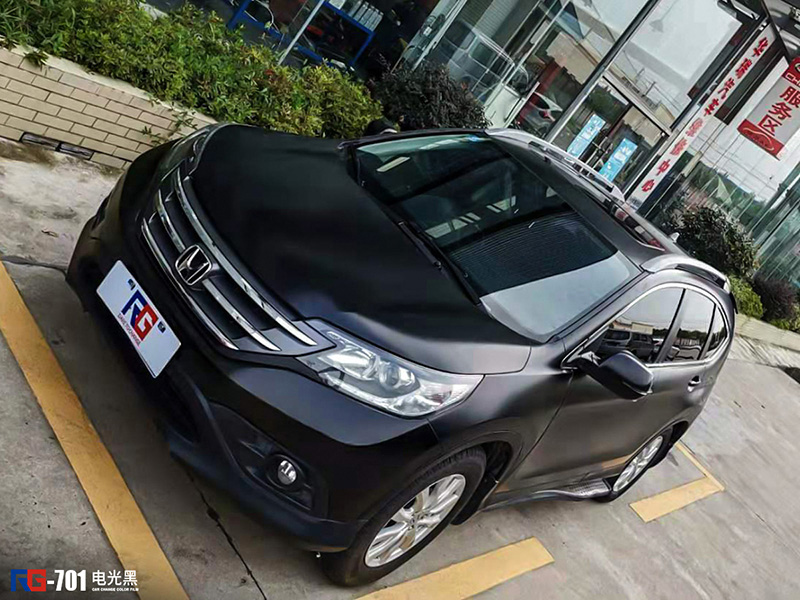 本田crv车身改色电光黑 rg瑞集改色膜湖北襄阳店出品